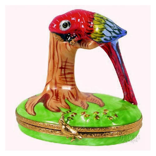 Artoria Red Macaw Limoges Box