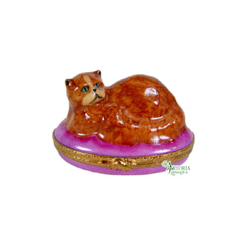 Artoria Chinchilla Persian Cat Limoges Box