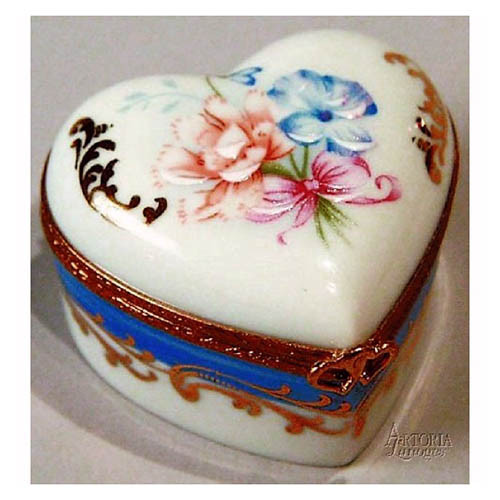 Artoria Medium Heart: Flowers  Limoges Box