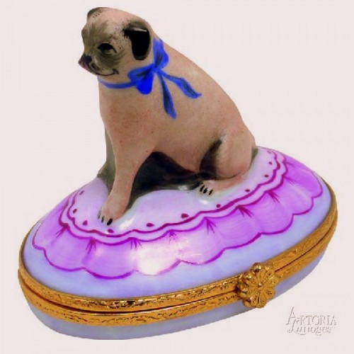 Artoria Pug: Sitting Limoges Box