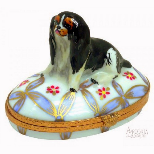 Artoria English Toy Spaniel Limoges Box