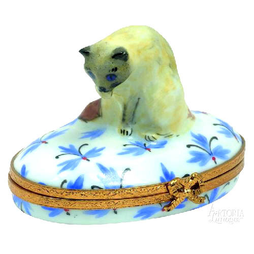 Artoria Blue Point Birman Limoges Box