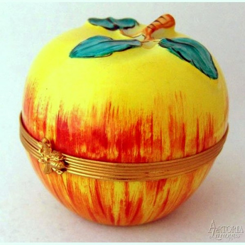 Artoria Red and Yellow Apple Limoges Box