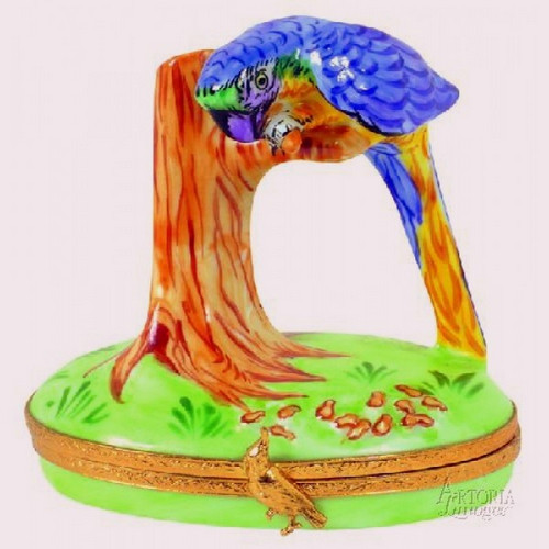 Artoria Blue Macaw Limoges Box