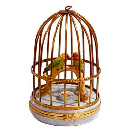 Artoria Small Parakeets Limoges Box