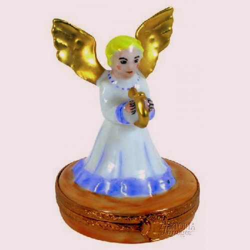 Artoria Angel with Harp Limoges Box