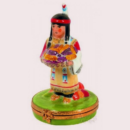 Artoria Native American Woman Limoges Box