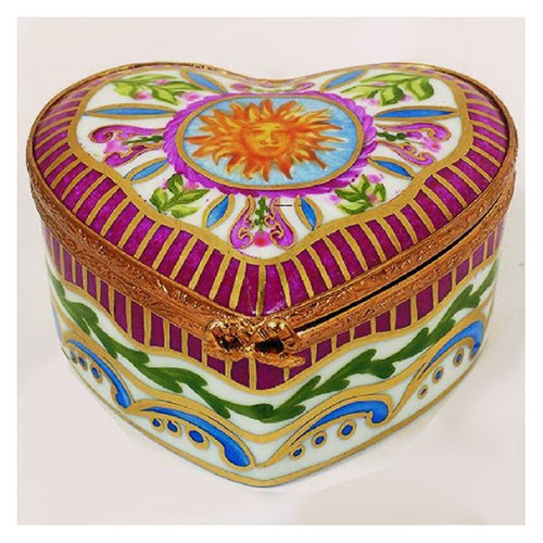 Artoria Medium Heart: Sun King Limoges Box