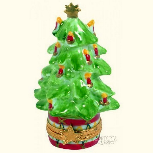 Artoria Christmas Tree with Candles Limoges Box