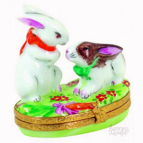 Artoria Two Love-Bunnies Limoges Box