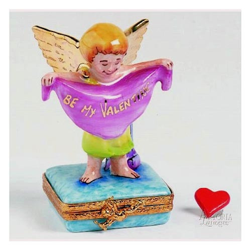 Artoria Valentine Angel: Bright Gold Limoges Box