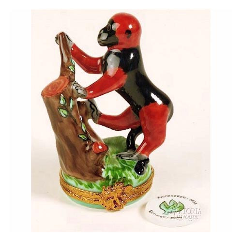 Artoria Red Colobus Monkey Limoges Box