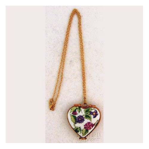 Artoria Heart Pendant: Morning Glory Limoges Box