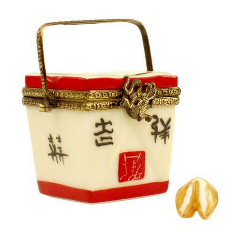 Rochard Chinese Box with Calligraphy Limoges Box