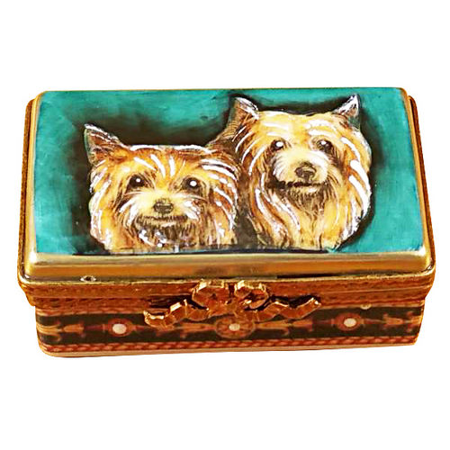 Rochard Yorkie Terriers Limoges Box