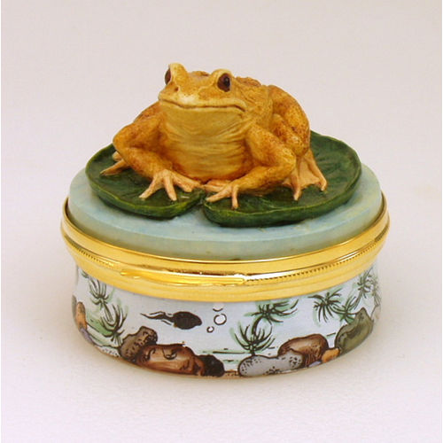 Rochard Frog on Lily Pad Crummles  Limoges Box