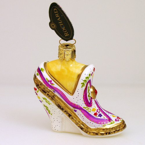 Rochard Ornament - Floral Shoe Limoges Box