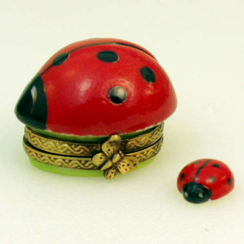 Rochard Lady Bug with Baby Limoges Box