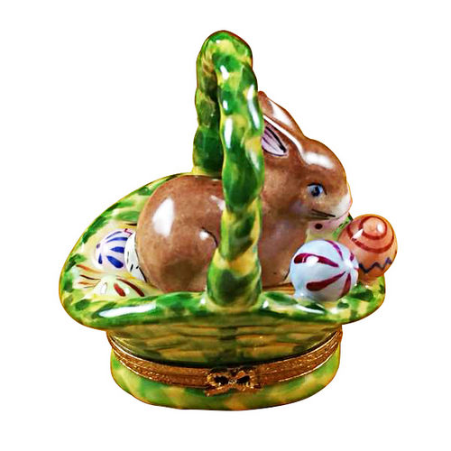 Rochard Rabbit in Basket Limoges Box