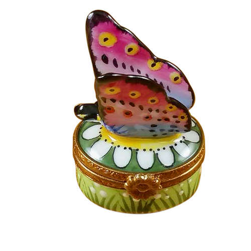 Rochard Mini Butterfly on Daisy Limoges Box