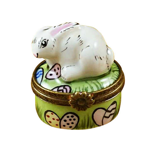 Rochard Mini Rabbit with Easter Eggs Limoges Box