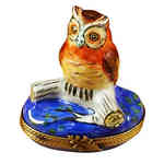 Rochard Wise Owl on Blue Base