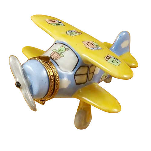 Rochard Airplane Baby Decor Limoges Box