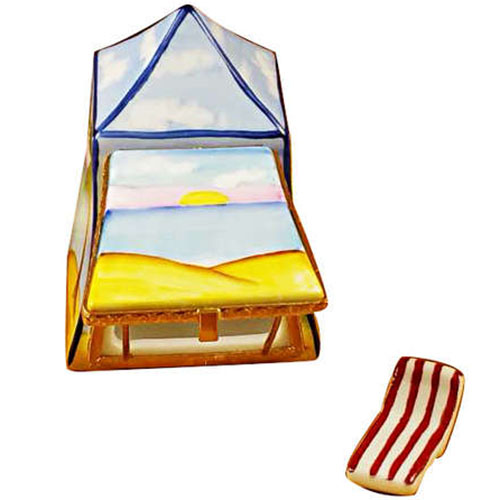 Rochard Beach Cabana with Chair Limoges Box
