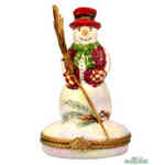 Rochard Snowman with Red Hat and Broom