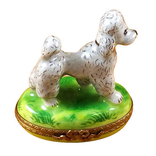 Rochard Gray Poodle Limoges Box