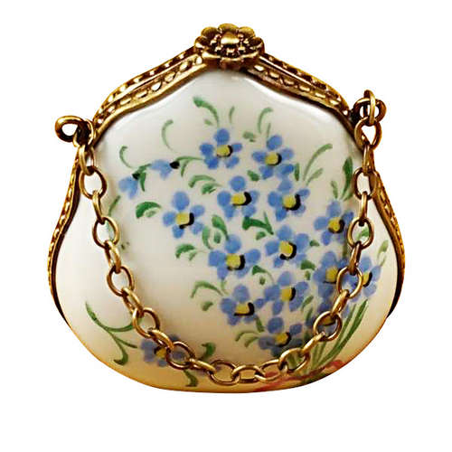 Rochard Forget Me Not Handbag Limoges Box