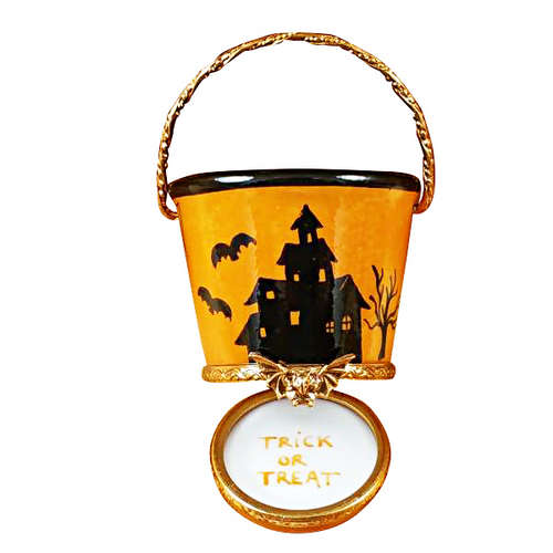 Rochard Halloween Pail and Pumpkin Limoges Box