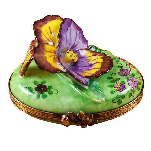 Rochard Pansy - Purple and Yellow Limoges Box