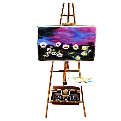 Rochard Easel Monet - Water Lilies Limoges Box