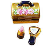 Rochard Floral Gold Makeup Case