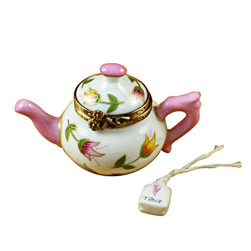 Rochard Teapot Tulips Limoges Box