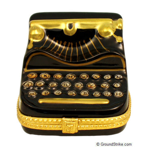 Rochard Typewriter Limoges Box