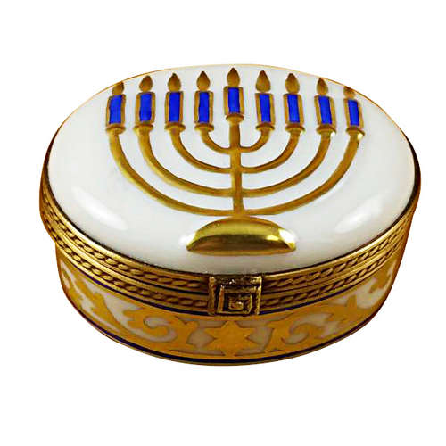 Rochard Menorah-White Limoges Box