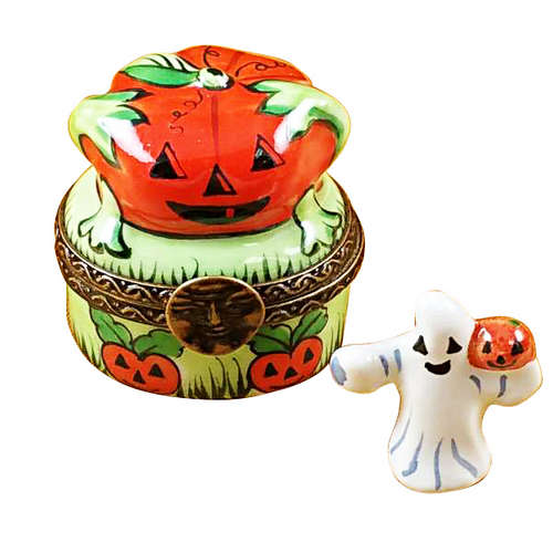 Rochard Pumpkin with Ghost Limoges Box