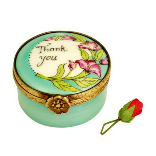 Rochard Round Thank You Limoges Box