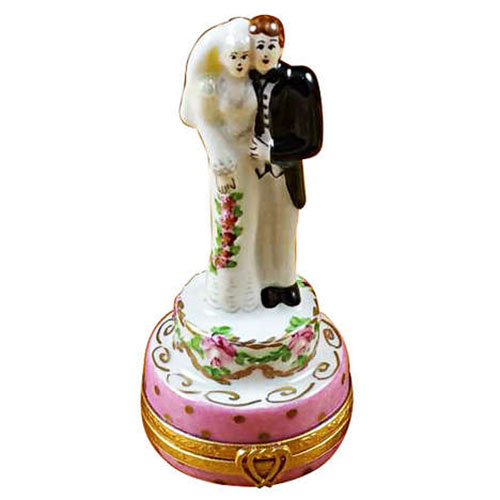 Rochard Wedding Couple on Cake Limoges Box