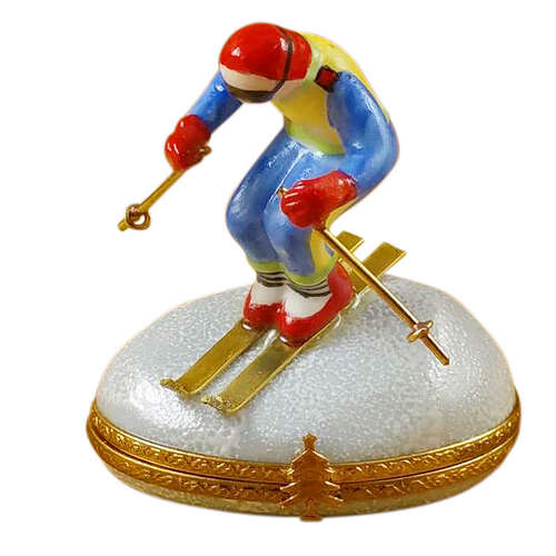 Rochard Skier on Mountain Limoges Box
