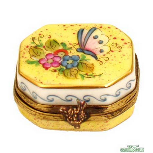 Rochard Butterfly Octagon Limoges Box