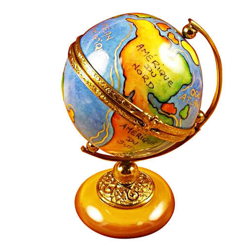 Rochard Globe with Binoculars Limoges Box