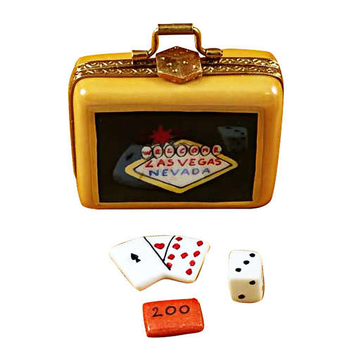 Rochard Suitcase Welcome to Las Vegas Limoges Box