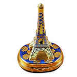 Rochard Eiffel Tower Gold on Blue Base