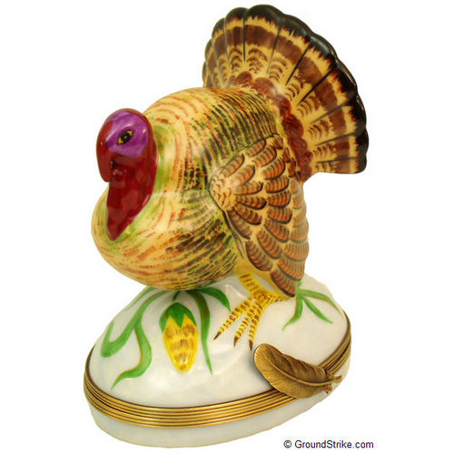 Rochard Large Turkey Limoges Box