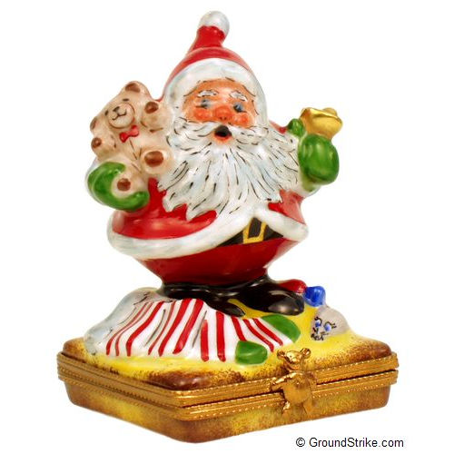 Rochard Santa with Bell Limoges Box