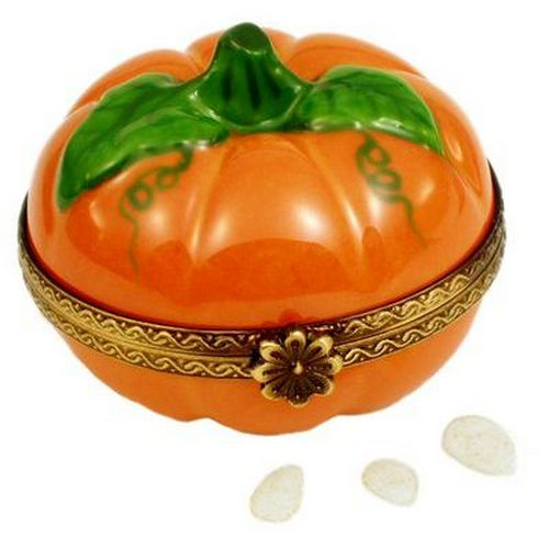 Rochard Pumpkin with Seeds Limoges Box