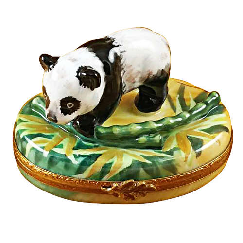Rochard Panda with Bamboo Limoges Box